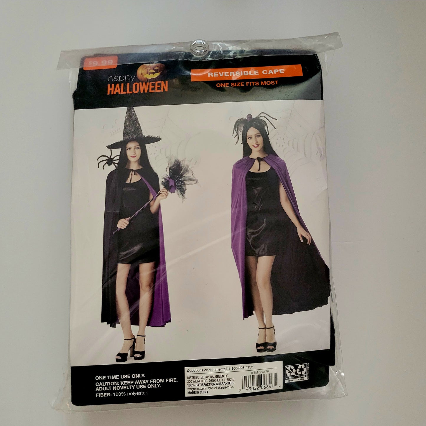 Happy Halloween Capa Reversible Negro y Morado