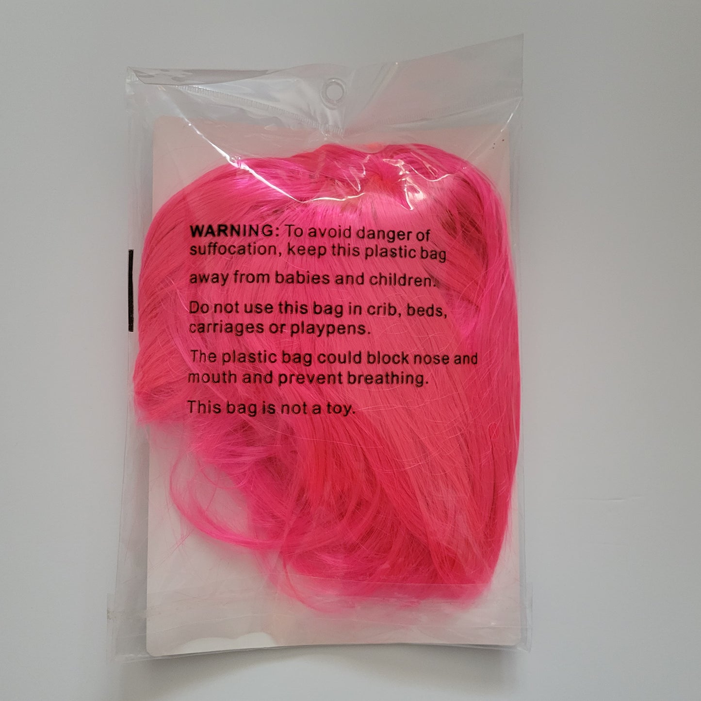 Peluca Para Niñas Bob Wig Halloween Rosa Neon