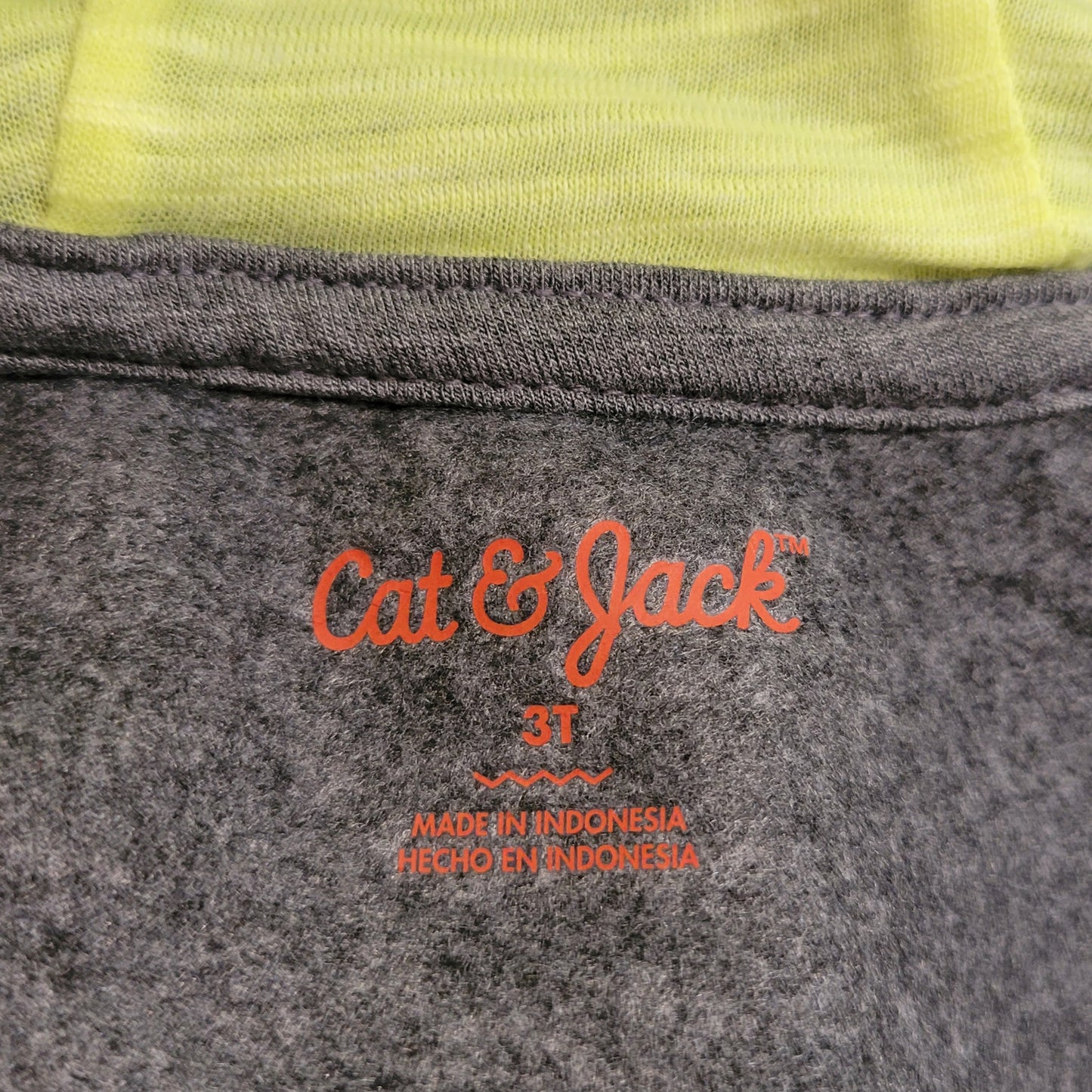 Talla 3 T Nińos Chaleco Gris con capuchon Cat & Jack