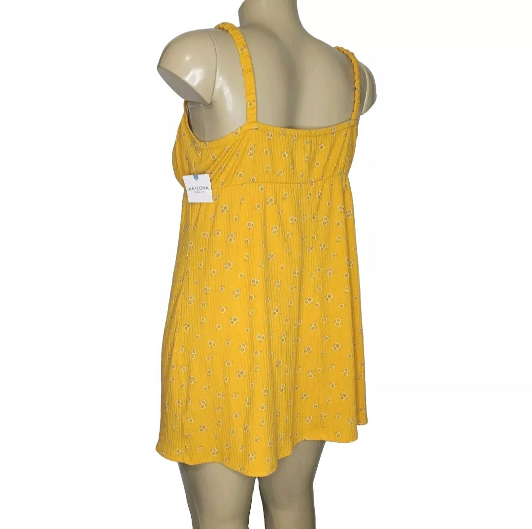 Arizona 2XL Vestido Mini Amarillo Floral