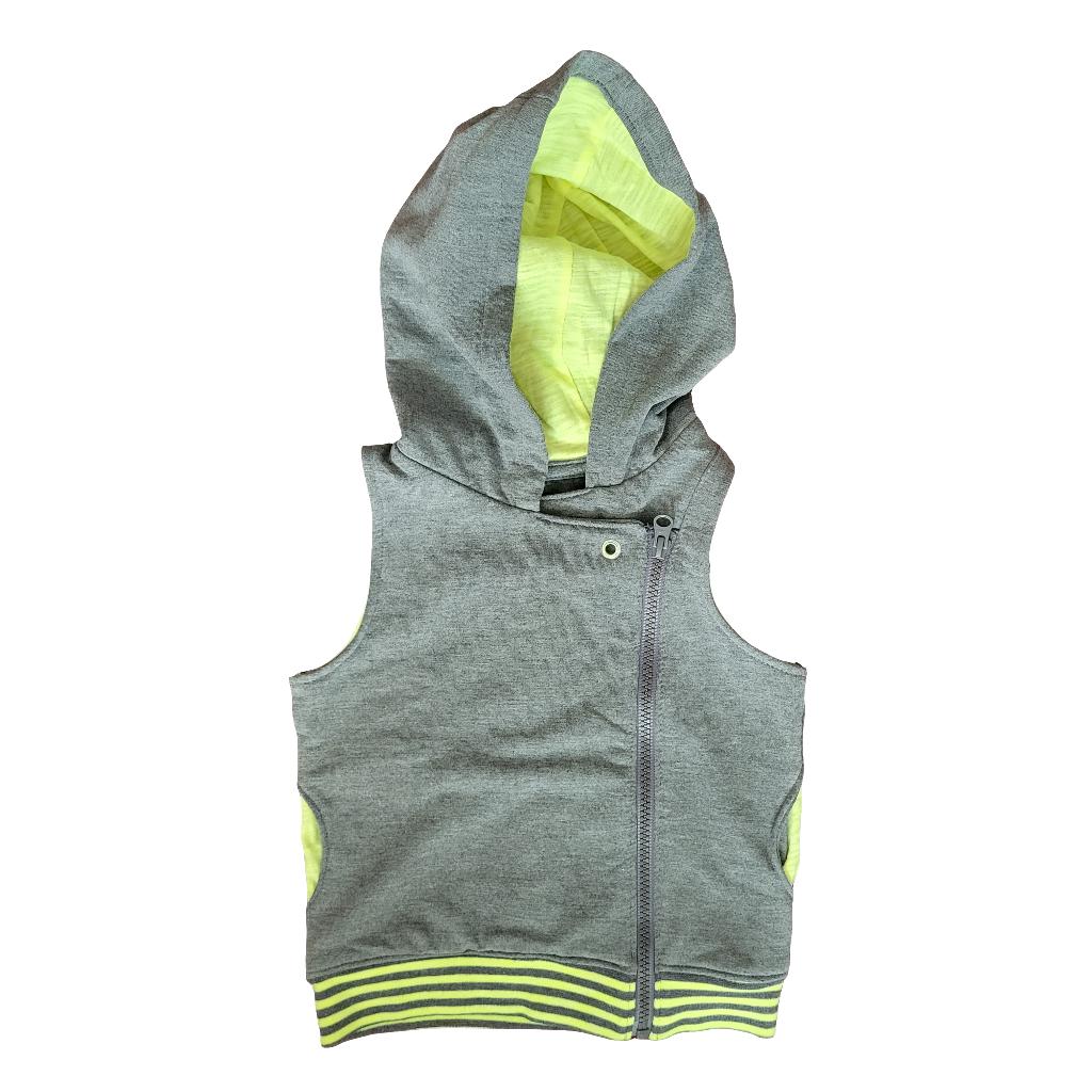 Talla 3 T Nińos Chaleco Gris con capuchon Cat & Jack