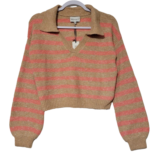 Talla S Sweater Tejido a Rayas Recortado Freshman 1996