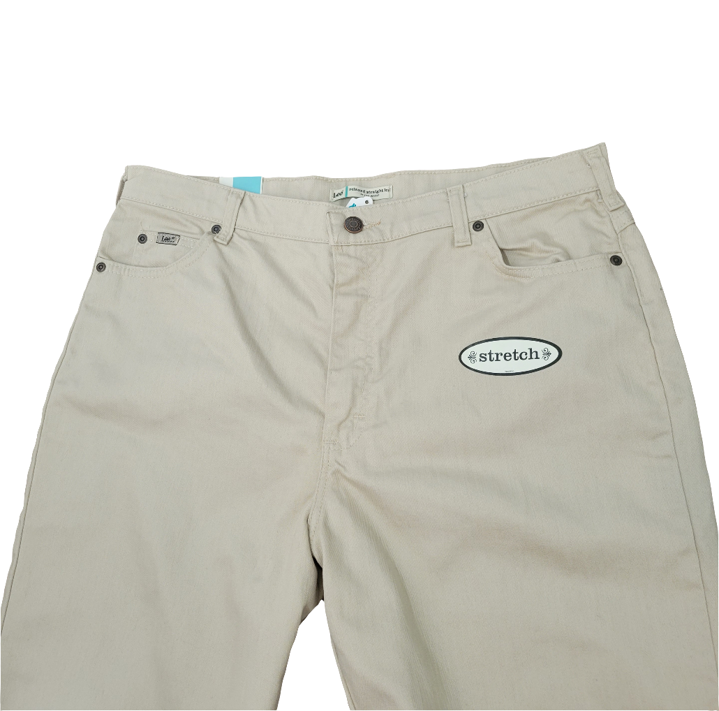 Talla 16 M Lee Jeans Pantalon Recto Beige