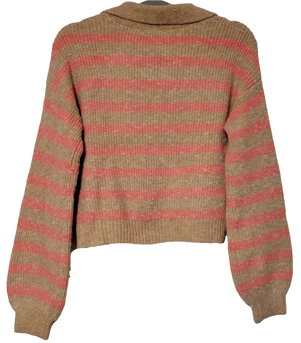 Talla S Sweater Tejido a Rayas Recortado Freshman 1996