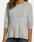 Caslon Talla Chica Blusa Invernal De Manga Larga Gris